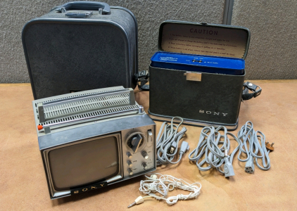 Vintage Sony Micro TV w/Accessories