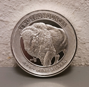 Two Troy Ounce Round MintID .999 Fine Silver - Verified Authentic