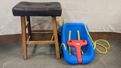 24" Padded Stool, Toddler Swing