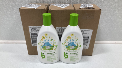 (8) 20oz Bottles of Babyganics Chamomile Verbena Bubble Bath