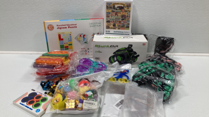 Pre-School Jigsaw Puzzle, 500pc Puzzle, R/C Stunt Car, Cat Ears, Fidget Poppers and Toys, Water Beads