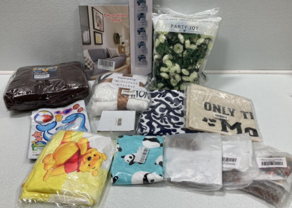 Artificial Flowers, Broom Holder, Neon Cloud Lamp, Pillow Covers, Waterbeads, Baby Milestone Blanket, Winnie the Pooh Throw Blanket, Panda Hand Towel, Summer Stickers, Love Seat Cover, &ldquo;Mom&rdquo; Trinket Dish