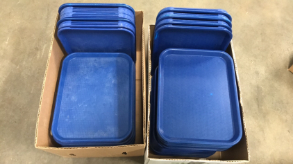 (100) Dark Blue Lunch Trays