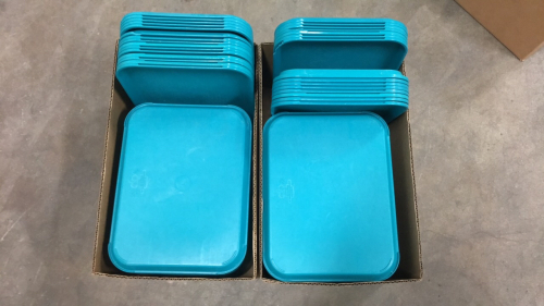 (100) Light Blue Trays