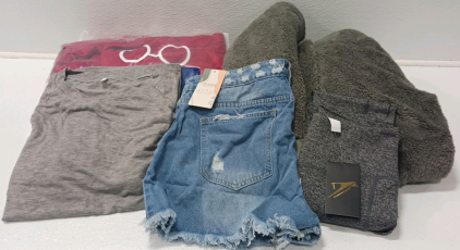 Fuzzy Cozzy Tops And Bottoms, Hoodies, Leggings, T- Shirt And Denim Shorts