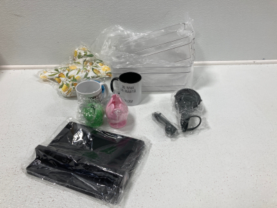 Refrigerator Storage Bins, Silicon Spoon Rester, Measuring Spoon Set, Mugs, Kitchen Rags and More
