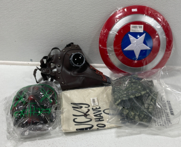 Steam Punk Mask, Dinosaur Masks,Sheild, And More