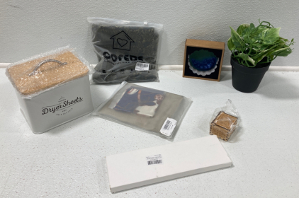 Dryer Sheets Container , Music Box, Fake Flowers, Pillow Case, Couch Cover and More