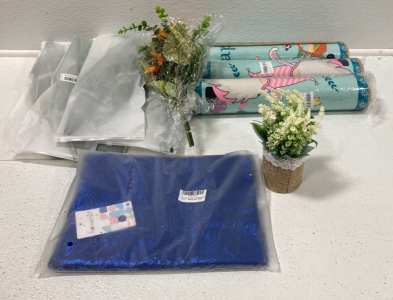 Easter Area Rugs, Fake Flowers, Table Runner