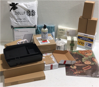 (1) Pok&eacute;mon 3D Lamp (1) Double L Extra Large Wall Tapestry (6) Mrs.Meyers Hand Soap (3) Wubtub Air Purifier Filters (1) Replacement Car Center Console and Everything Pictured!!