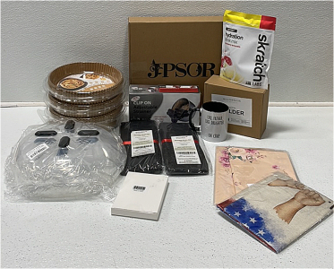 (3) 100-pcs Air Fryer Liners (1) Clip On Adjustable Strainer (2) Magnetic Microwave Splash Guard (2) 8-pcs Stainless Steel Straw Set (2) Disposable Table Cloths (1) Cord Wraps (1) Napkin Holder (1) Novelty Mug and More