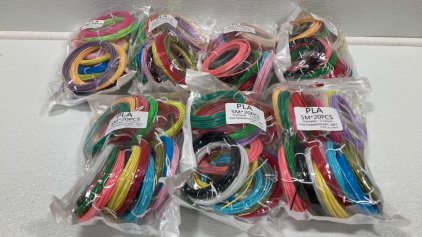 (7) Pack of 20 3D Printer Filament