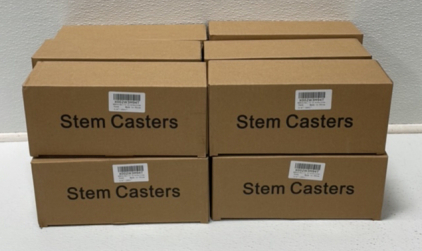(12) Stem Caster Wheels w/ Brakes