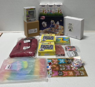 (1) Great Adventure Space Toy Kit (1) JOYIN Garden Tool Set (1$ Wooden Toy Box (3) Lawn Sprinkler Animal (2) Educational Tummy Time Pad (1) POP MOVIES Figurine TMNT (1) Wooden Puzzle Set (1) Children&rsquo;s Closet Dividers and More