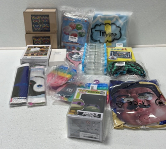 (2) Wooden Puzzles (2) Diamond Paintings (1) Inflatable Fruit Ball (1) National Parks Puzzle (1) 0-6mo Clothing (1) 24-pcs Toy Baby Bottles (1) Educational Tummy Time Mat (1) Bus Toy Teaching Rewards (1) POP! Action Figure TMNT and More
