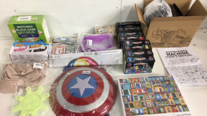Puzzles, Captain America Shield, Bubble Gun and more