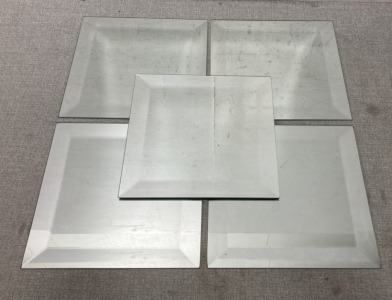 (5) 10X10” Mirrors With Beveled Edges