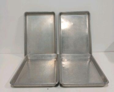 (4) Large 26" x 17" Commercial Stainless steel Baking Pans