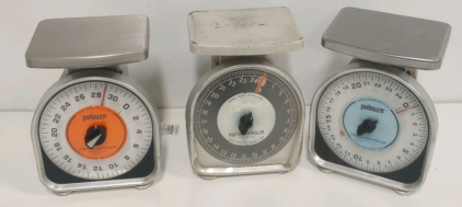 (3) Pelouze Food Scales