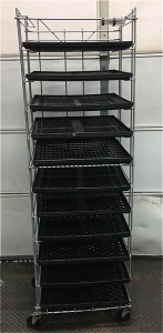 (1) 75” x 26” x 24” 12-Tray Warming/Proofing Rack With Wheels Thermostat and Trays