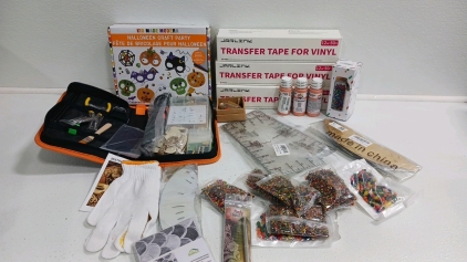 Wood Burning Kit, Leather Tool, Water Beads, Transfer Tape And Other Crafting Items