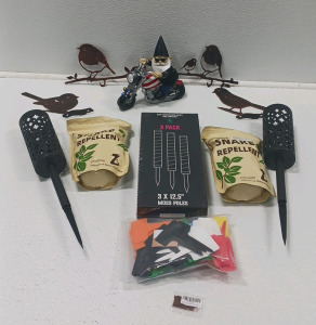 Solar Light Gnome, Plant Markers, Moss Poles, Snake Repellent, Seeds And Other Outdoor Decorative Items