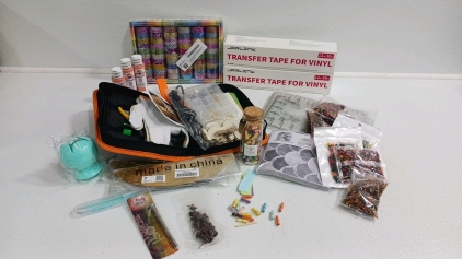 Wood Burning Kit, Leather Tool, Water Beads, Transfer Tape And Other Crafting Items
