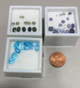 Various Oval/Square Shaped Cut And Faceted Natural Precious Gemstones… Aquamarine/Peridot/Emeralds +