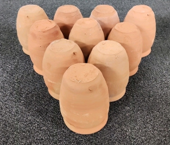 Lot Of 10 Handmade Ceramic 5 Inch Pots