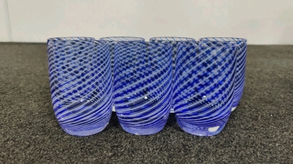 Blue Striped Glasses