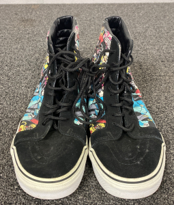 Pair of Alice in Wonderland Themed Vans Size 8.5