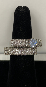 Size 6.5 Ring Set with Clear Stones