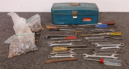 Tool Box with Assortment of Tools