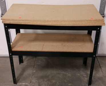 Metal-Framed Shop Shelf