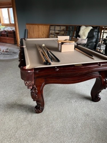 Full-Size Pool Table Assembly