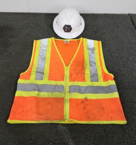 Construction Vest & Hard Hat