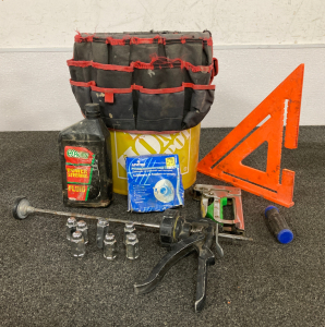 Bucket Tool Organizers, Caulk Gun, Staple Gun, And More