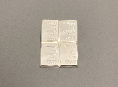 (4) 1 Gram .999 Fine Silver Bars— Verified Authentic