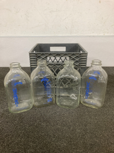 Glass Gugs And Crate