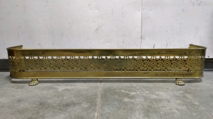 Vintage Brass Fireplace Fender
