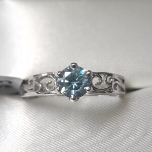 Silver Moissanite(0.8ct) Ring