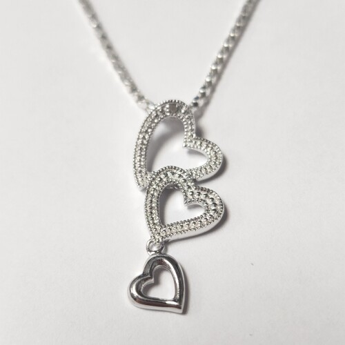 Silver Diamond 16" Necklace