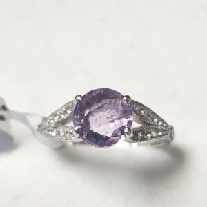 Silver Amethyst (1.45ct) Ring