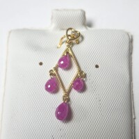 14K Pink Sapphire Pendant