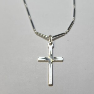 Silver Cross 18" Necklace