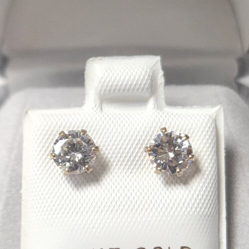 10K CZ Earrings