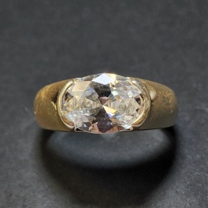 Silver Cz Men'S Ring