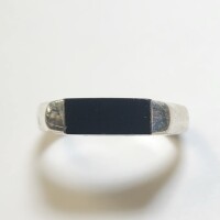 Silver Black Onyx Ring