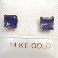 10K Iolite Earrings