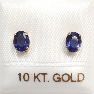10K Iolite Earrings